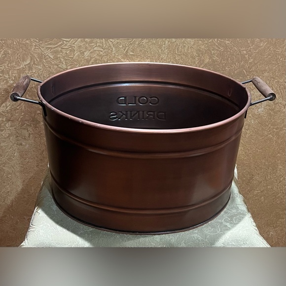 Rustic Copper Beverage Ice Tub - Picture 3 of 7